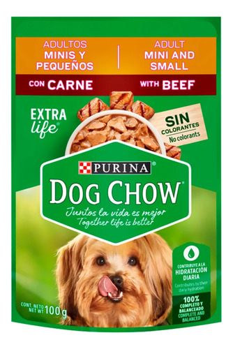 Pouch Dog Chow Mini Carne 100gr
