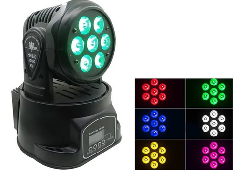 Cabeza Móvil Robot 7 Led Dmx Fiesta Disco