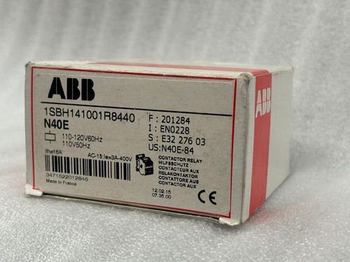 Contactor Relé Abb N40e-84 110-120vac 60hz Nsmp