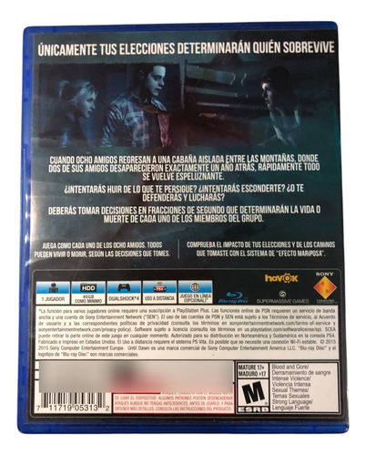 Until Dawn Edicion Estandar Para Playstation 4 Latam (Reacondicionado)
