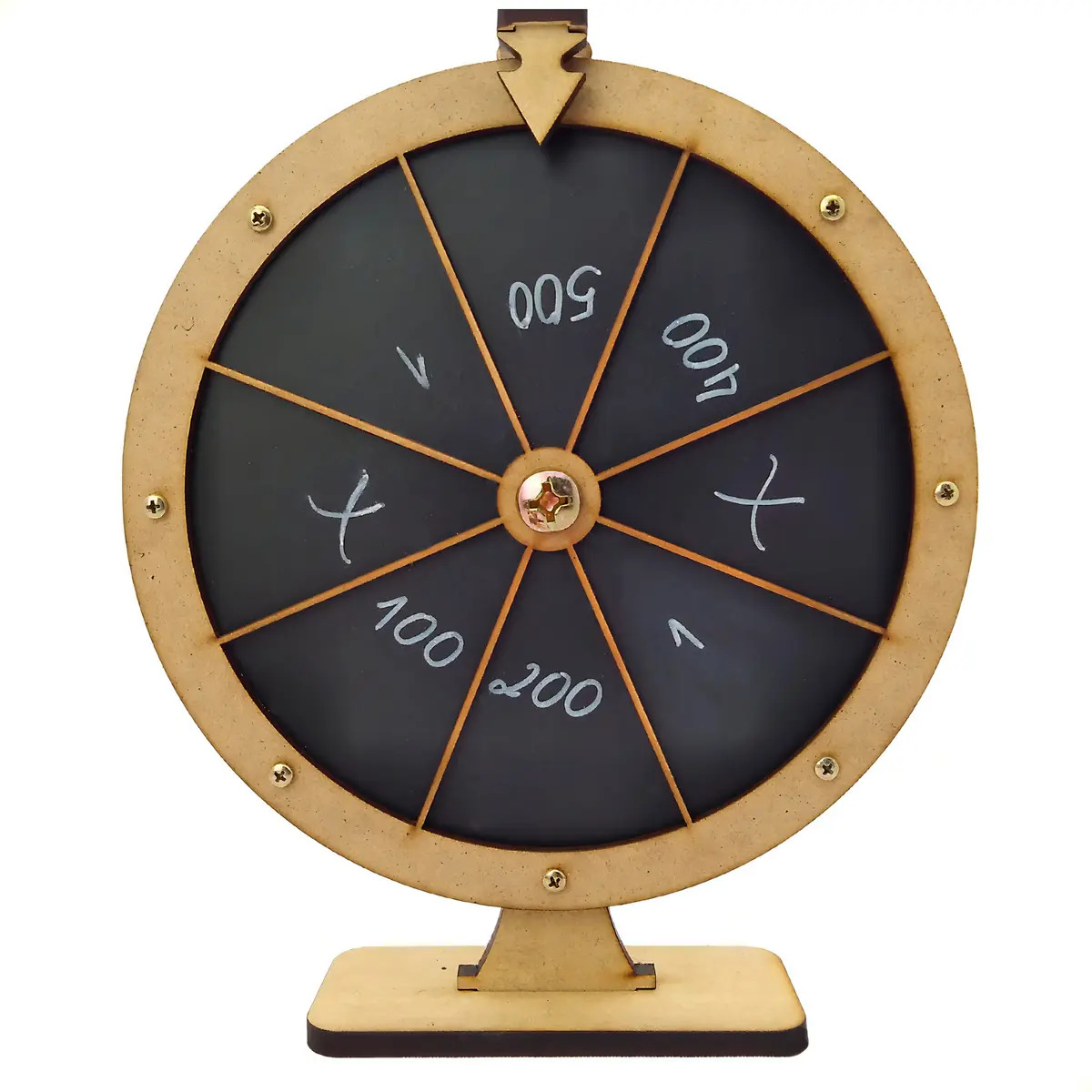 Roleta da Sorte com Canetinha Quattru Madeira MDF Portátil 24cm