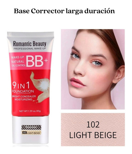 Imagen 1 de 5 de Base Maquillaje Y Corrector Rostro Ojeras Light Beige 
