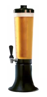 Torre Chopp 3,5 L Preta Com 2 Tubo Gelante Cada