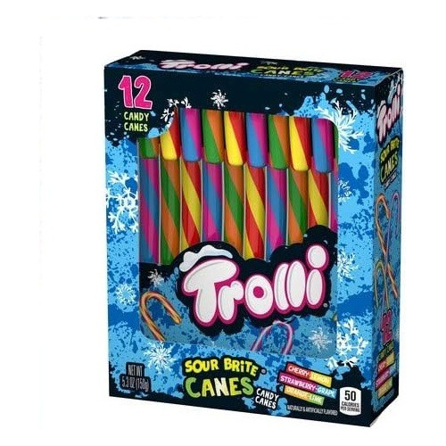 Dulces Trolli Sour Brite Candy Canes Bastones Navideños