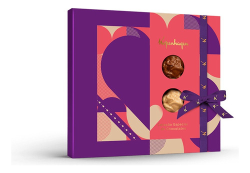 Caixa Presente Bombons Com Amor Chocolate Kopenhagen 207g