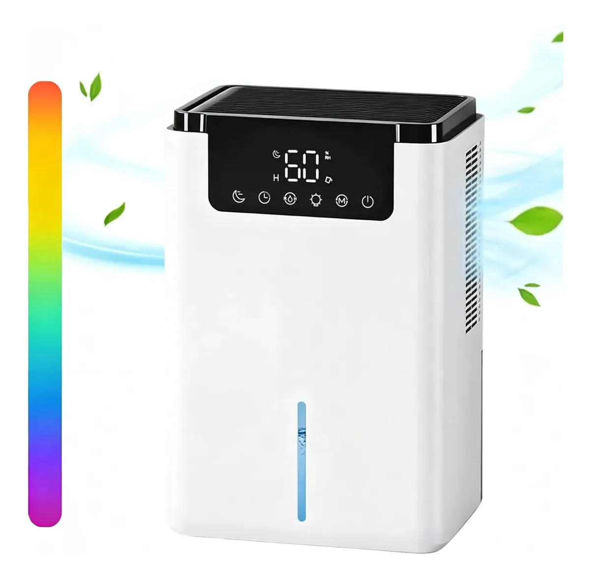 Deshumidificador Eléctrico Inteloco Portátil 2000ml Con Led Color Blanco