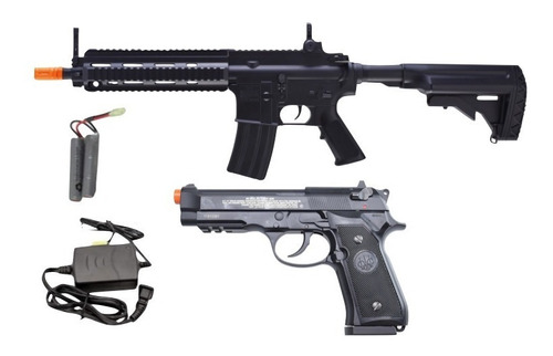 Kit Marcadora Hk 416 Aeg Beretta 92a1 Co2 6mm Airsoft Xtr C