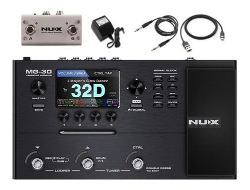 Pedal de efecto NUX Versatile Modeler MG-30 negro