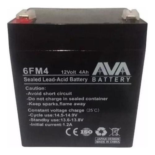 Bateria 12v 4amp Ava Para Alarmas, Cercos Eléctricos, Etc.