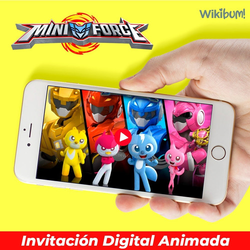 Invitación Virtual Animada Para Cumpleaños - Mini Force