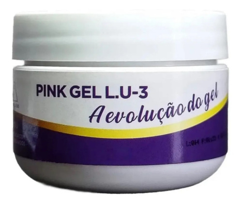 Gel 33g Para Unhas Fibra Pink Natural - Piu Bella Original