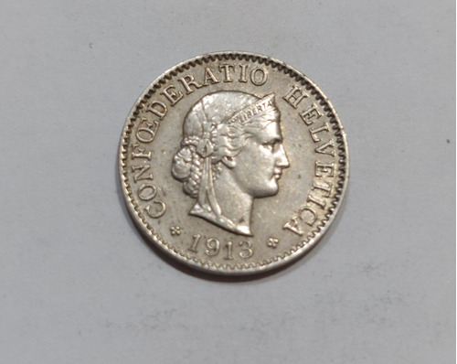 Moneda De 5 Rappen Año 1913