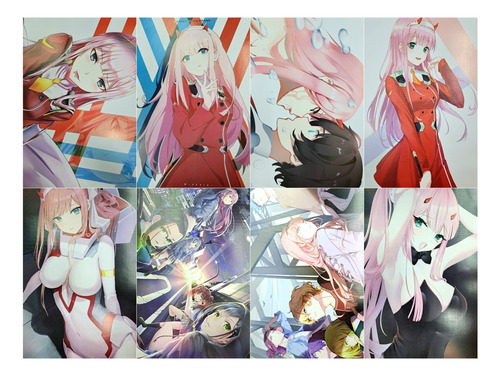 Paquete 8 Afiches Poster Anime Darling In The Frankxx 28x42