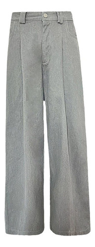 Deeptown Baggy Coreano Y2k Gris Jeans Casual Pierna Ancha