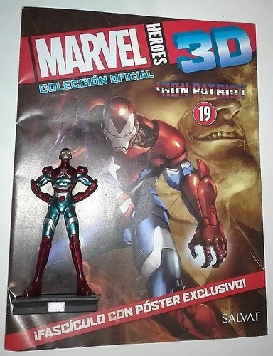 Iron Patriot Figura Marvel 3d + Fasciculo Nº 19