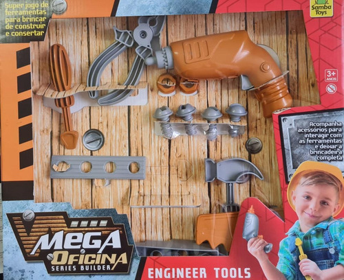 Kit Mega Oficina - Ferramentas De Engenheiro Brinquedo