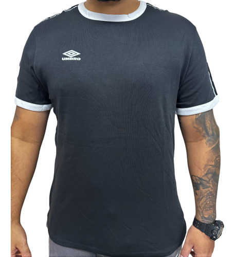 Camiseta Umbro M Ringer Algodon - 66153u-13u -bwb