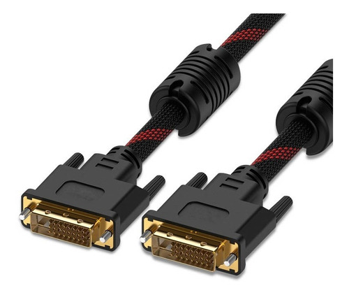 Imagen 1 de 10 de Cable Dvi D 24+1 Dual Link Macho Macho Con Filtros 2 Metros