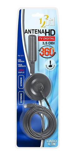 Antena Interna E Externa Hd Digital 3,5dbi 4,3m Cabo