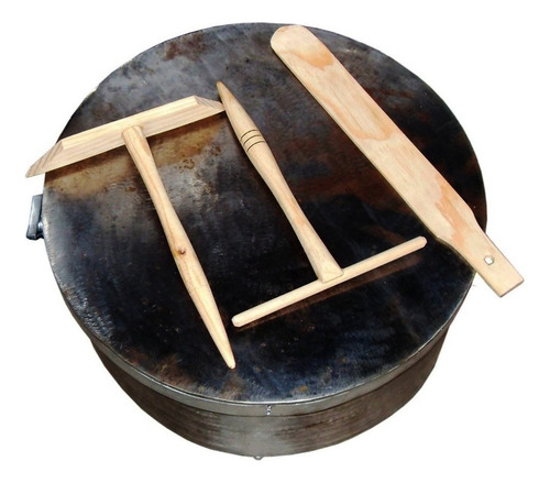 2 Palitas Para Esparcir Crepas De Madera + Volteador (Usado)