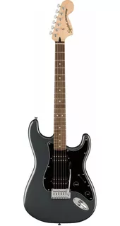 Guitarra eléctrica Squier by Fender Affinity Series Stratocaster HH de álamo charcoal frost metallic brillante con diapasón de laurel indio