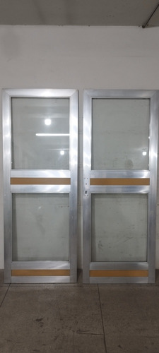 Puerta Aluminio Y Vidrio 2.12x0.80 C/u