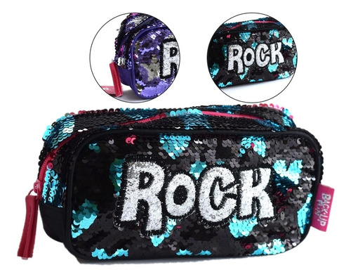 Cartuchera Corazones Lentejuelas Rock 83782 Cuotas