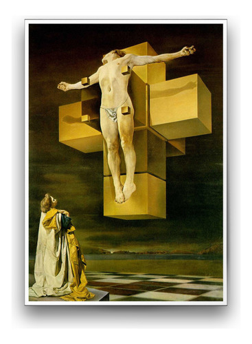 Póster Papel Fotográfico Dali Crucificción Arte Sala 80x120