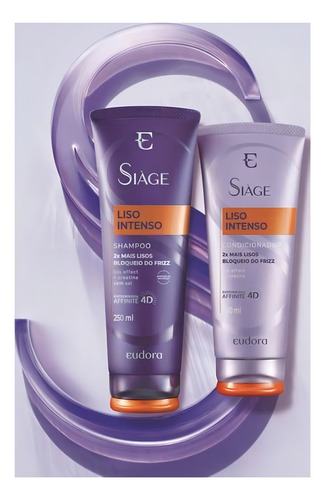 Eudora Kit Shampoo E Condicionador Liso Intenso Siage