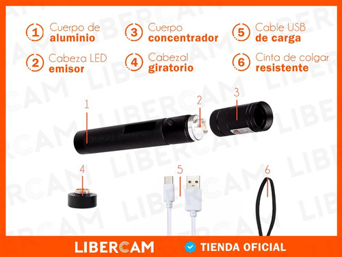 Imagen 8 de 10 de Puntero Laser Profesional Verde 50mw Alto Alcance Real