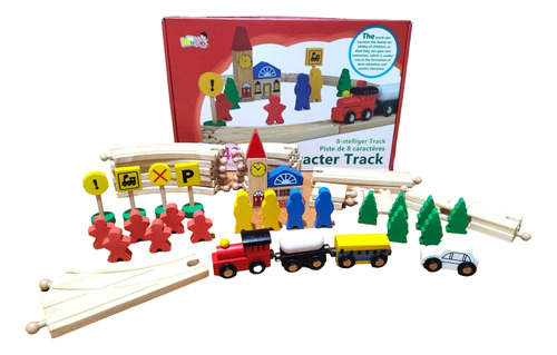 Pista De Tren 48 Pcs Juguete De Madera 