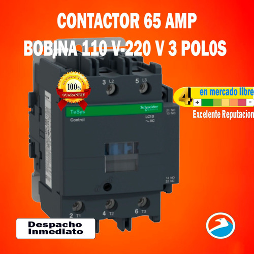 Contactor 65 Amp Bob 110v Schneider Electric