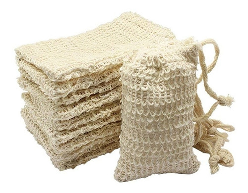 Bolsa De Jabón Exfoliante De Sisal Natural, 30 Unidades