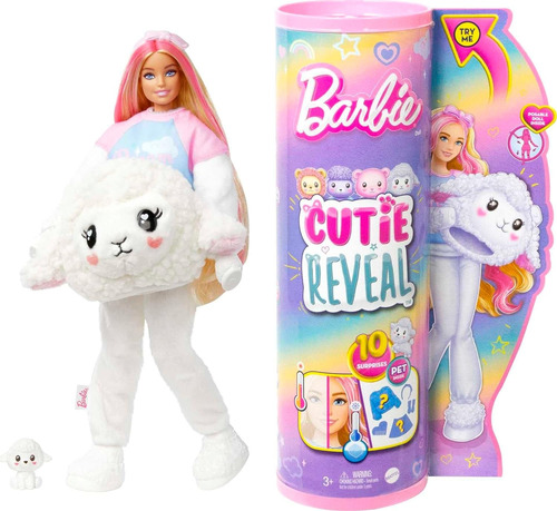 Barbie Cutie Reveal Cordero De Peluche Serie Cozy Cute Tees