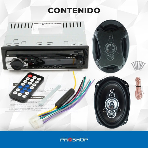 Imagen 10 de 10 de Stereo Bluetooth Estereo J520 Auto Usb Mp3 Fm + 2 Parlantes