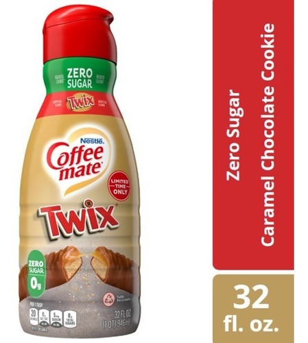 Coffee Mate Crema Liquida Zero Sugar Sabor Twix 946ml