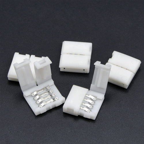 Imagen 5 de 9 de 10 X Conector Doble Hebilla Para Tira De Led 5050 Rgb