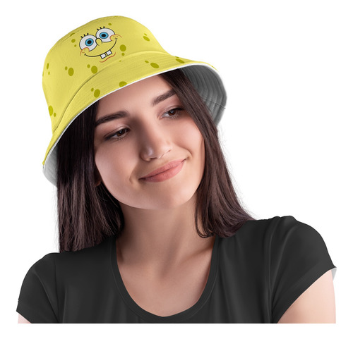 Quiubolee! Bucket Hat Bob Esponja Amarillo Unitalla Sublimado