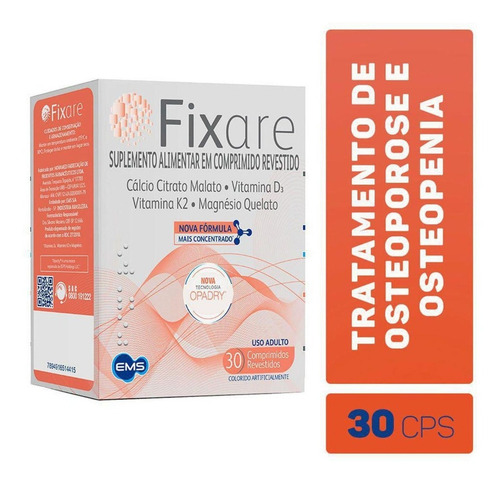 Ems Fixare Vitaminas 30 Comprimidos Sem Sabor