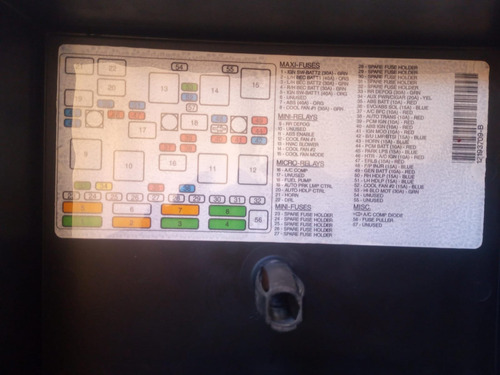 Tapa Caja De Fusibles Pontiac Grand Am Se 3.4 Aut 1999 (Usado)