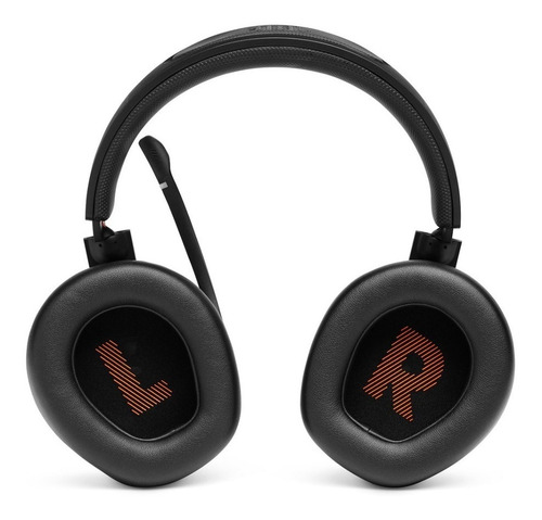 Auriculares Gamer Jbl Quantum 400 Rgb Dts 2.0 Negros Color Negro Color de la luz Naranja oscuro
