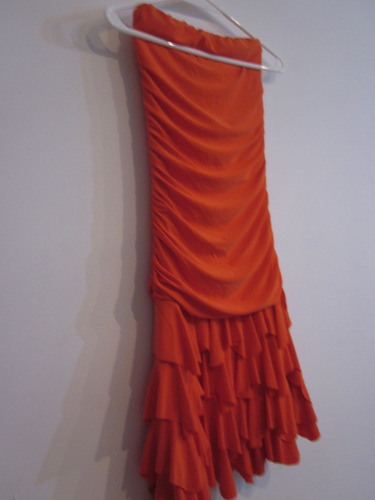 Vestido Strapless Nomade, Naranja Fuerte!