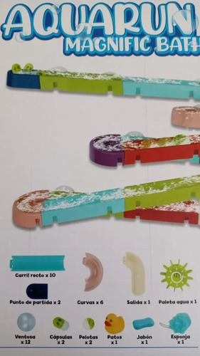 Imagen 2 de 6 de Juego Magnific Aquarun Para Baño Pato Agua Mediano Playking