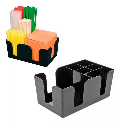 Tablecraft Black Plastic Bar Caddy Organizer 101
