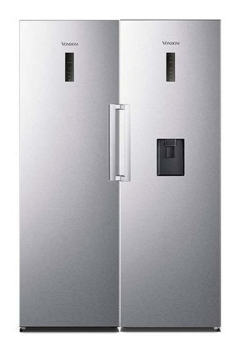 Heladera+freezer Total No Frost -dispenser Agua Vondom 627 L Color Acero