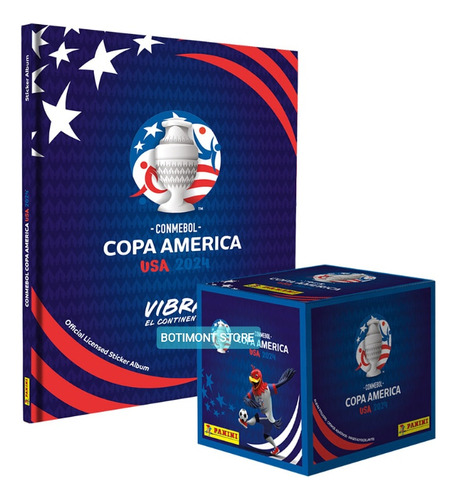 Álbum Pasta Dura + Caja X 50 Sobres Copa América Usa 2024