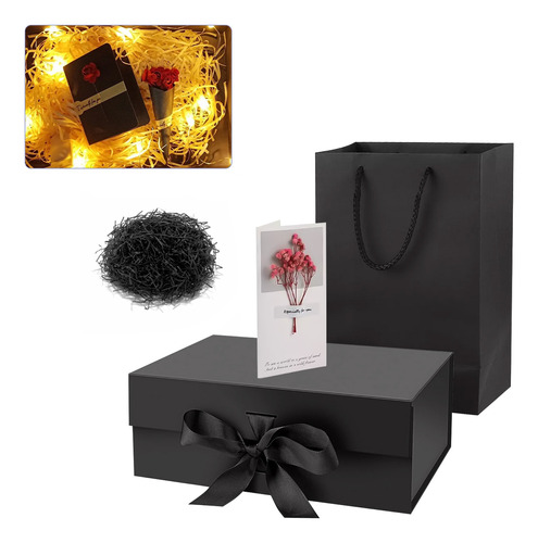 6 En 1 Cajas De Regalo Decoradas Magnética Plegable Con Led