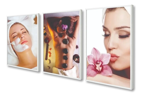 Quadro Decorativo Massagem Corporal Estética Relaxante Lindo