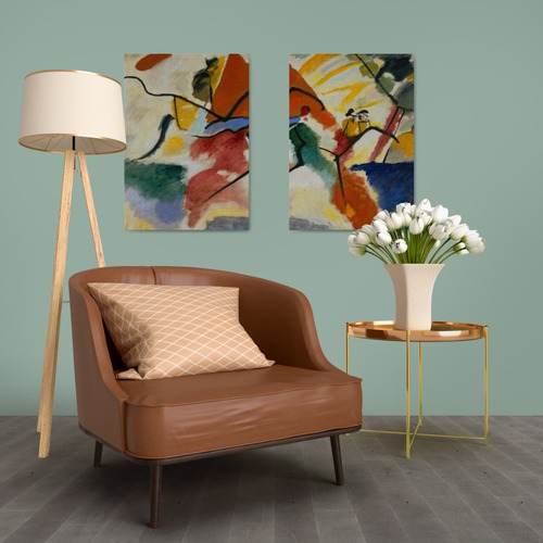 Set De Cuadros Para Decorar Una Sala Modernos 2pz De 60x40cm