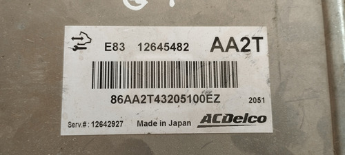 Ecu Chevrolet E83 12645482 Aa2t